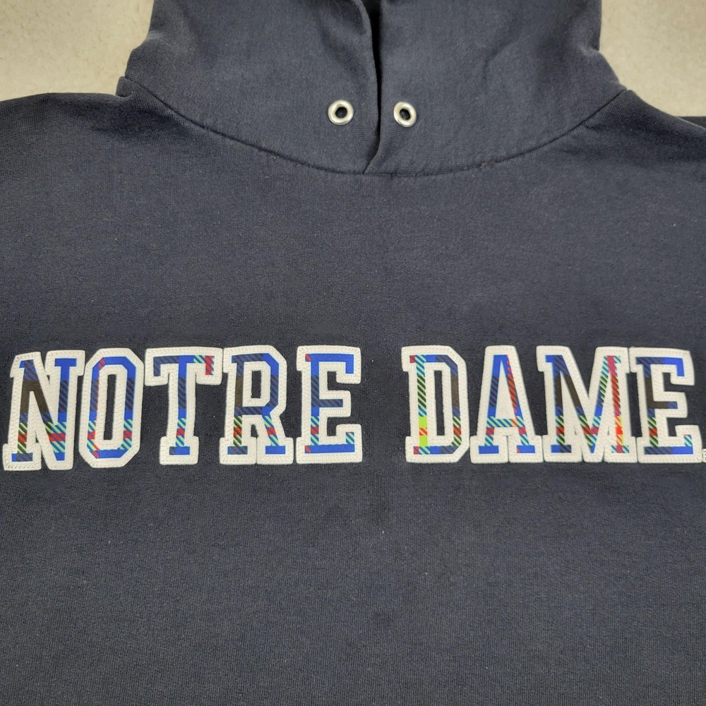 Notre Dame Hoodie Mens Small Champion Pullover Athletic Sweatshirt Navy Blue‎